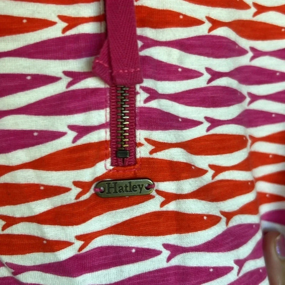Hatley Fish Zip A Line Dress Women’s PS Large Pink Red Short Sleeve - Picture 6 of 14
